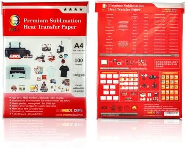 MR.R Sublimation Heat Transfer Paper 100GSM Compatible for Polyester Fabric and Hard Stiff Substrate Materials with Epson Sublimation Ink Printer Backside Pink with A4x100 Sheets