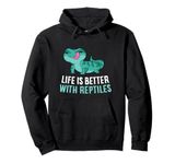 Life Is Better With Reptiles Bearded Dragon Lizards Reptiles Pullover Hoodie