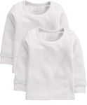 NEVA Baby Kids Boys & Girls Winter Thermal Wear Full Sleeves Body Warmer top Pack of 2 (6-12 Months, Off White)