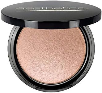 Aesthetica Starlite Highlighter - Metallic Shimmer Highlighting Makeup Powder - Cosmos (Sparkling Rose Gold)