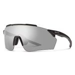 Smith Ruckus Sunglasses – Shield Lens Performance Sports Sunglasses for Running, Biking, MTB & More – for Men & Women – Matte Black + Platinum ChromaPop Mirror Lens