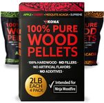 Kona Wood Pellets Variety Pack, Intended for Ninja Woodfire Outdoor Grill, Apple, Cherry, Mesquite, Supreme Blend, 4, 2 lb Resealable Bags