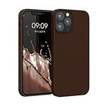 kwmobile Case Compatible with Apple iPhone 12 / iPhone 12 Pro Case - TPU Silicone Phone Cover with Soft Finish - Chocolate