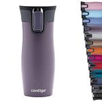 Contigo Unisex's West Loop Autoseal Thermobecher, Edelstahl Isolierbecher, Kaffeebecher to Go, BPA frei, auslaufsicherer Reisebecher mit Easy-Clean-Deckel, hält bis zu 5h Warm, 470 ml, Dark Plum