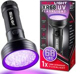 GearLight UV Flashlight Black Light from 68 LED Blacklight Flashlight Dog/Cat Pet Urine Detector, Scorpion, Bed Bug, Resin Curing, Dog Stain, and Carpet Odor Eliminator Remover, ID Checking_XR68