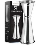 KAISHANE Japanese Style Double Cocktail Jigger, 304 Stainless Steel 1oz-2oz Measuring Cup for Bar Home Bartender Party Wine Drink