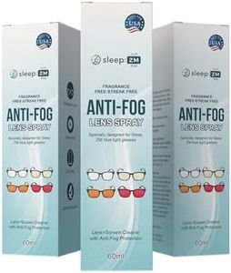 BlueGuard by Sleep ZM Lens Cleaning Spray – 3-Pack (3 × 60ml) Anti-Fog, Alcohol-Free Glasses Cleaner for Blue Light, AR, Reading, Prescription Glasses, Sunglasses & Screens – 3 Bottles