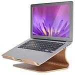 Laptop Holder, SAMDI Wood Laptop Stand with Air Breathing Slots for 10-17 Inch Laptop/Notebook, MacBook air pro(Black Walnut)