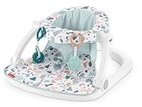 Fisher-Price Baby Portable Baby Chair Sit-Me-Up Floor Seat with Developmental Toys & Machine Washable Seat Pad, Pacific Pebble