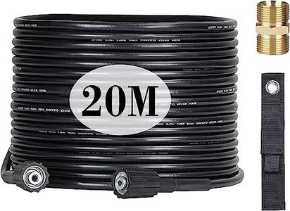 OHAYORI Tubo Flessibile per Idropulitrice 20 m, M22 x 14 mm Tubo di Ricambio ad Alta Pressione, Tubo di Prolunga Compatibile con Karcher HD HDS Kranzle con un Adattatore in Ottone