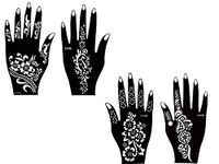 Ivana's Heena Mehandi Tatto Stencil Set for | Hand | Body | Fingure | Face | Heena Art Temporary Tatto for Kids, Girls & Women, Design - NIV-372