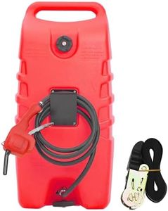 Garvee 15 Gallon Fuel Caddy, Portable Gas Can Fuel Tank Container with Fluid Transfer Siphon Pump and 10ft. Delivery Hose, Diesel Storage Can On-Wheels for Cars ATVs Lawn Mowers Boats