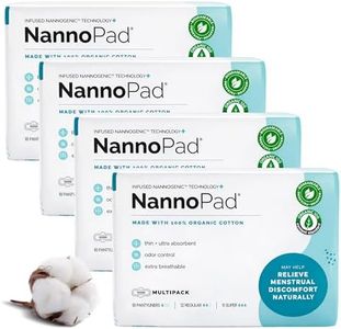 NannoPad Multipack - Certified Organic Cotton Pads & Pantyliners - Nannocare - Regular, Super & Pantyliners - Full-Cycle Protection - Minimize Odors - Women's Pads - 36 Count (Pack of 4)