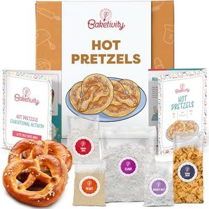 Pretzel Making Kit - Real Cooking Set for Kids Ages 5-12+ with Recipe and Ingredients - Kids Baking Set for Girls & Boys - Great Gift for Family Bonding