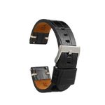 diloy Calf Leather watch strap with crocodile engraving handmade craft sport watchband 20mm 22mm 24mm Ref 403 Black 22mm