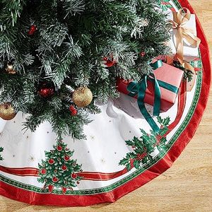 Elrene Home Fashions Villeroy & Boch Toy's Delight Holiday Christmas Tree Skirt, Round, 48" x 48"