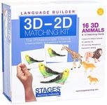 Language Builder 3D-2D Animals Matching Kit for Autism Education and ABA Therapy