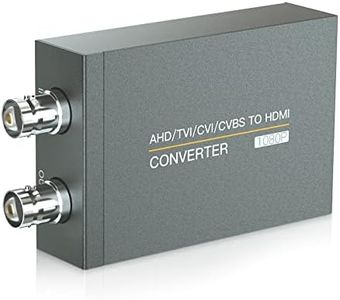 TVI/ CVI/ AHD to HDMI Converter, 720P/ 1080P/ 3MP/ 4MP/ 5MP/ 8MP AHD/ TVI/ CVI to HDMI Video Adapter, Supports BNC(TVI/ CVI/ AHD/ CVBS) Video Signal to Display on Monitor/ HDTV/ DVRs