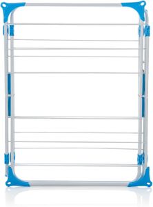 Minky 3-Tier Clothes Airer – White Folding Laundry Dryer Rack