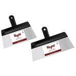 Heybit Stainless Steel Putty Knife Set | Pack of 2(8" and 12") Putty Scraper Tool for Drywall Finishing, Plaster Scraping, Decals, Wallpaper, Mixing, Cutting & Other Uses