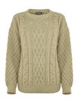 Generation Fashion New Women Ladies Crew Neck Knitted Long Sleeves Warm Chunky Sweater Formal Everyday CasualCable Knit Jumper Tops Pullover[Beige,M-L]