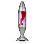 MATHMOS iO Silver Giant Lava Lamp - Violet/red