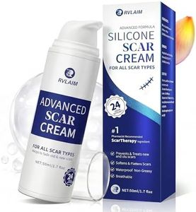 Rvlaim Scar Cream Gel, Advanced Silicone Scar Gel, Professional Scar Removal Cream for Surgical Scars, Stretch Mark, Keloid Bump, C-Section, Old and New Scars 1.7 oz(50g)