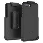 ENCASED iPhone 7 Plus Belt Case - (SlimShield Series) Slim Hybrid Cover with Secure Fit Belt Holster (Smooth Black)