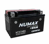 NUMAX NTX7ABS, YTX7A-BS - MOTORCYCLE BATTERY - Filled & Activated