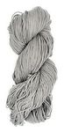 Prapti handicrafts 4 Ply Light Gray Cotton Yarn for Crochet and Knitting, Soft Crosia Threads, 160 Grams Hank, 1 Pack of Cotton Yaran, Suitable for Sweaters, Scarfs, Hat, Baby Clothes and DIY Crafts.