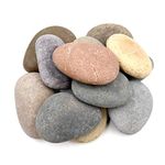 12 Extra-Large Rocks for Painting – Multi-Colored Craft Rock Painting Stones, 10 CM - 12 CM Smooth and Flat, Non-Porous Painting Rocks, 100% Natural River Rocks for Mandala and Kindness Stones