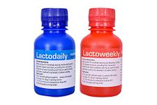 S K Lactoscan Cleaning Solution for Lactoscan Milk Analyser Daily and Weekly - Combo (100mlx2 bottle), Blue Red)),standard