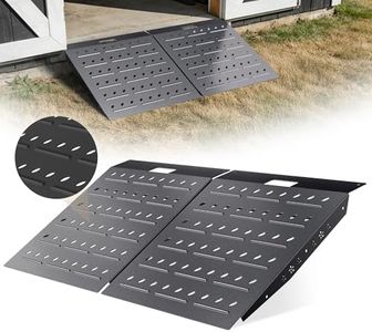 VNN 29" x 48" Shed Ramps - Black Loading Ramp for Riding Mower, 2 Pack Ramps for Sheds,1800 LB Capacity Alloy Loading Dock Ramp for Garages, Barns