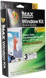 Duck MAX Strength Heavy Duty Insulating Film Window Kit, 3-Window, 62-Inch x 126-Inch, Indoor, 284351