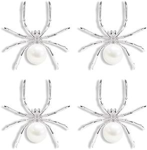 4Pcs Halloween Spider Brooch Pins for Women Goth Pins for Halloween Party Decoration Accessories Gift…