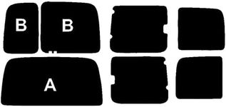 PSSC Pre Cut Rear Car Window Films for Renault Kangoo 1998 to 2015 05% Very Dark Limo Tint