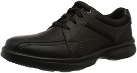 Clarks Men's Bradley Walk Oxford shoe, Black Tumbled Leather, 10 UK