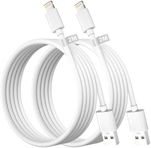 Cable iPhone 2M 2Pack, Certificado A-pple MFi Cable Cargador iPhone 2M Largo Original Cable Lightning USB Cable iPhone Carga Rápida Cable USB iPhone para iPhone 14 13 12 11 Pro Max/XS/8/7/6/5/SE,iPad