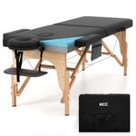 ACI Portable Premium Memory Foam Massage Table Salon Bed 84 Inches Long 28 Inchs Wide - Easy Set Up – Height Adjustable& Foldable Spa Bed Tattoo Table with Accessories &Carrying Case