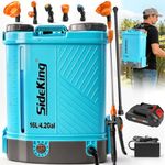 SideKing Knapsack Sprayer 16L, Electric Garden Sprayer Compatible with Makita 18V, Telescopic Wand, 5 Nozzles, 100 PSI Powerful Pressure Sprayer for Gardens, Lawns, Patios, Driveways(Battery Inc)