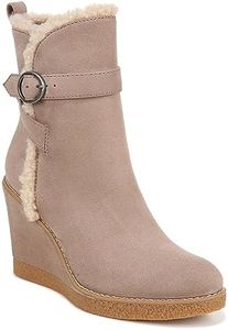 Zodiac Women's Ina Wedge Bootie Ankle Boot, Taupe Microfiber, 7.5