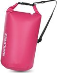 MARCHWAY Floating Waterproof Dry Bag 5L/10L/20L/30L, Roll Top Dry Sack for Boat, Ski, Beach, Paddle Board Sport, Kayaking, Rafting, Boating, Swimming, Camping, Hiking, Canoeing, Fishing (Pink, 20L)