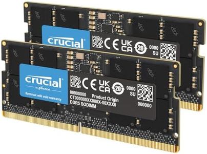 Crucial RAM 32GB Kit (2x16GB) DDR5 5600MHz (or 5200MHz or 4800MHz) Laptop Memory CT2K16G56C46S5, Black