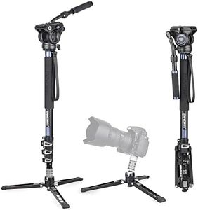 182cm Professional Video Monopod Kit-INNOREL VM70K Including CNC Aluminum Fluid Head, Removable Tripod Base and Flexible Monopod Stand for DSLR,Telescopic,Camera,Camcorders