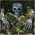 Halloween Decorations Skeleton Stakes, Realistic Looking Yard Lawn Garden Stakes, Groundbreakers for Best Halloween Yard Decorations Outdoor Graveyard