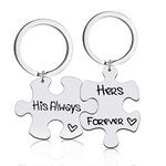 Couple Puzzle Piece Keychain Gifts for Boyfriend Girlfriend His and Hers Keychains for Couples Christmas Birthday Gifts for Men Women Matching Anniversary Keychain Gift for Husband Wife