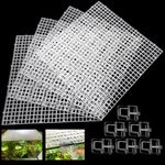 4 Aquarium lid Hood Fish Tank top Cover Terrarium lid Plastic Grid Panel Egg Crate Grate 6 Aquarium Glass Cover Board Clip