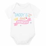 Lillypupp " Dadddy'S Little Princess Cotton Body Suit For New Born Baby Girl Made To Express Love For Fathers/Daddies. Half Sleeves Romper Bodysuit Clothes For Infant Toddler Girls.