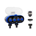 Agromato® Two Outlet Ball Valve Drip Irrigation Garden Water Timer | Works Under Low Pressure | Two Outlets | Universal Tap Adapter | Simple Programming | Long Battery Life