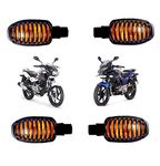 BIGZOOM PVC Material (Set of 4 Pcs) Indicator Grill Set for Bajaj Pulsar 150/180 / 220F